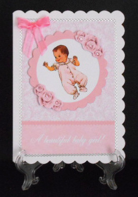 A Beautiful Baby Girl Topper & Decoupage by Joan Prince