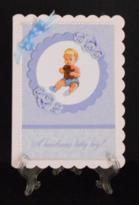 Handsome Baby Boy Topper & Decoupage by Joan Prince