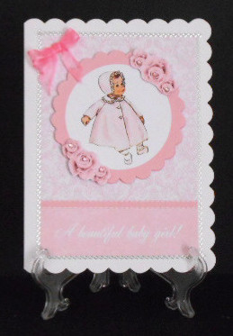 New Baby Girl Topper & Decoupage by Joan Prince