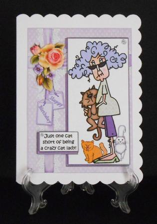 Stella a Crazy Cat Lady Quick Card by Joan Prince