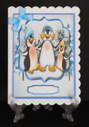 Three Cute Dancing Penquins by Joan Prince