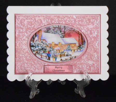 Snowy Cottages Stacker Topper by Joan Prince