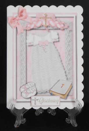 Lovely Baby Girl Christening or Baptism Card  by Joan Prince