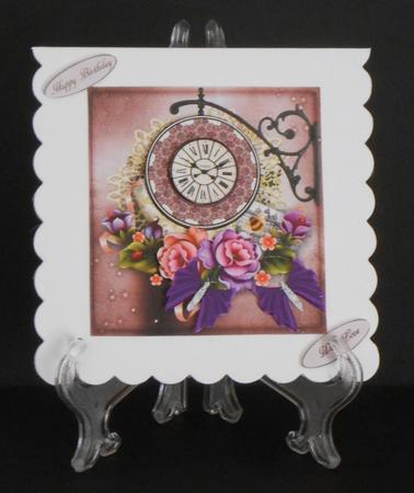 Timeflowers Topper with Decoupage by Joan Prince