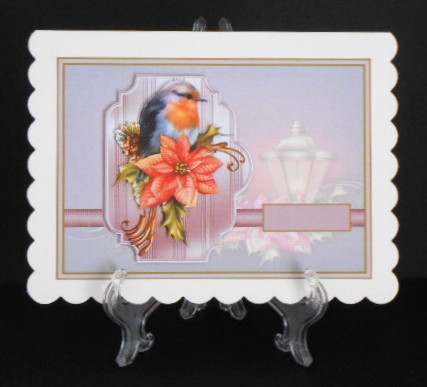 Robin in the Lamplight Card and Decoupage by Joan Prince