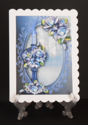 Tall Perfume Bottle - the Scent of Porcelain Roses by Joan Prince