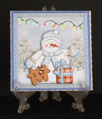 Snowman and Gingerbread Men Card by Joan Prince