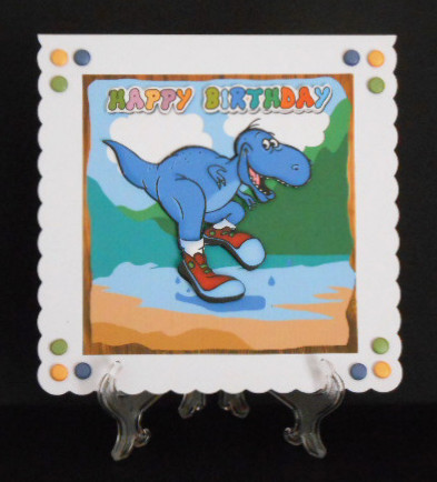 Dinosaur Birthday Quick Card by Joan Prince