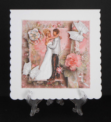 Couple in Love Topper with Decoupage by Joan Prince