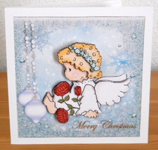 Little Christmas Angel Card Topper by Joan Prince