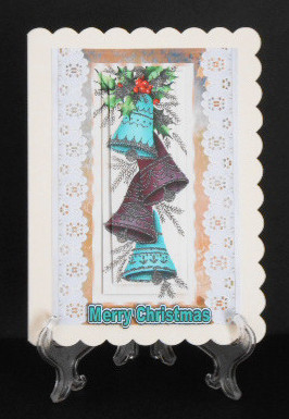 Pretty Christmas Bells with Lace Pyramids by Joan Prince
