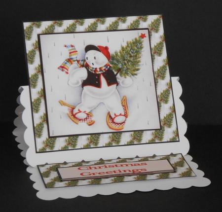 Xmas Easel Snowman by Joan Prince