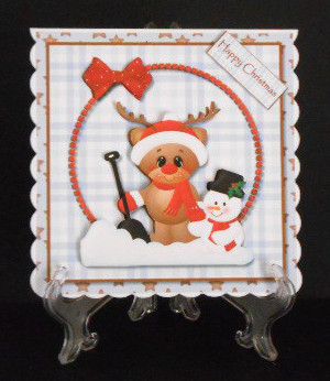 Santa's Little Helpers Cute Card by Joan Prince