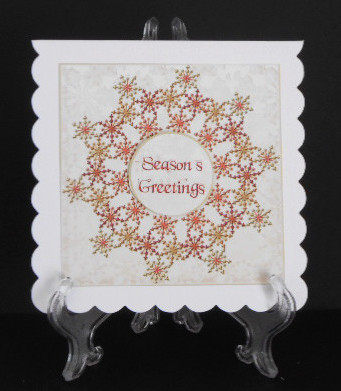 Christmas Snow Flake Wreath 5 by Joan Prince