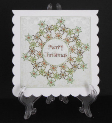 Christmas Snow Flake Wreath 2 by Joan Prince
