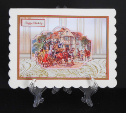 The Red Lion Card with Topper and Shaped Layers by Joan Prince