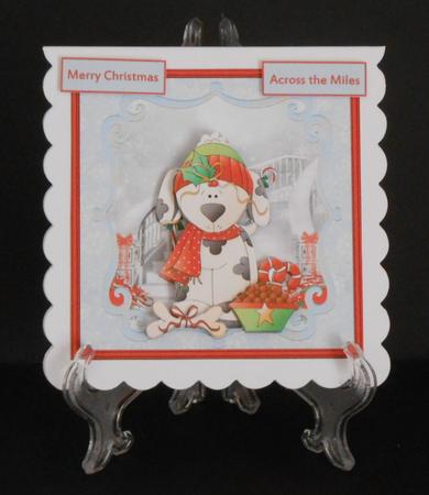 Puppy's Christmas Card with Decoupage by Joan Prince