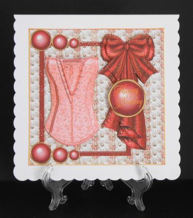Pink Corset 8x8 Inch Card Mini Kit by Joan Prince