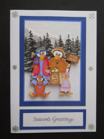 Penguin Family Large Topper by Joan Prince
