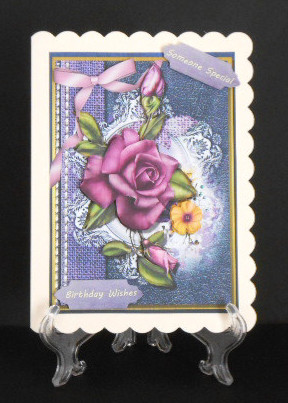 Beautiful Lilac Roses on Book Cover  by Joan Prince