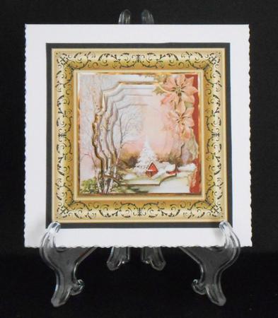 A Vintage Christmas Card with Shaped Layers by Joan Prince