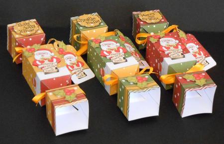 3D Santa Snowy Scene Christmas Cracker Boxes by Joan Prince