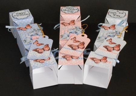 3D Butterfly & Flowers Birdcage Cracker Gift Favour Boxes by Joan Prince
