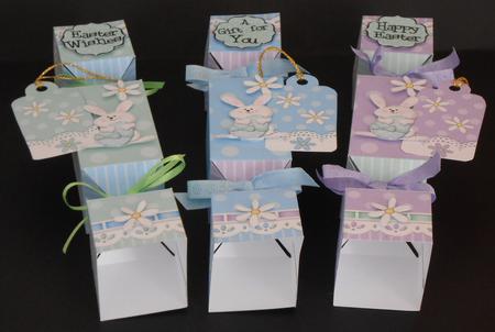 3D Easter Boy Bunny Cracker Gift Favour Boxes by Joan Prince