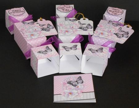 3D Butterfly & Flower Birdcage Cracker Gift Favour Boxes by Joan Prince