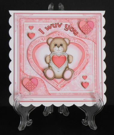 I Wuv You Decoupage Topper by Joan Prince