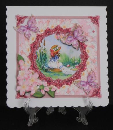 Floral Elegance - Girl by the Stream Decoupage Kit by Joan Prince