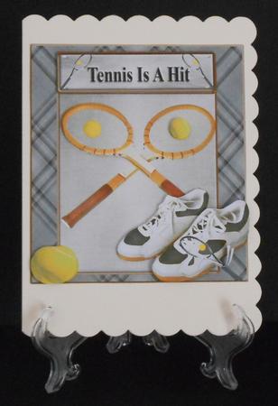 Tennis is a Hit Card Topper & Decoupage by Joan Prince