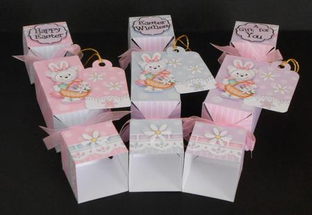 3D Easter Teddy Tess Cracker Gift Favour Boxes by Joan Prince