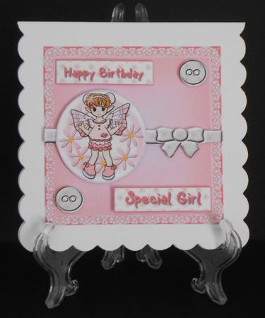 Mix'n'match Card - Fairy in Pink by Joan Prince