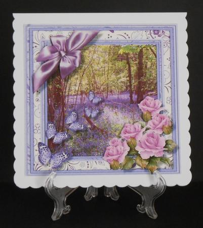Bluebells , Roses, and Butterfly's  by Joan Prince