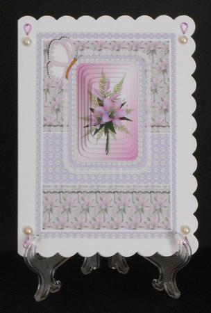 Purple Flowers with Pearls by Joan Prince