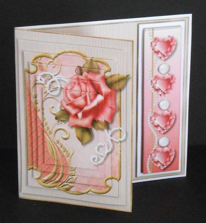 Peach Chic Asymmetric Fold Card Kit by Joan Prince