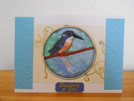 Australian Kingfisher Greeting by Joan Prince