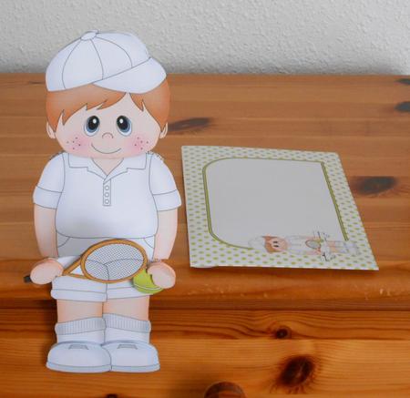 3D on the Shelf Card Kit - Little Tennis Boy Lewis by Joan Prince