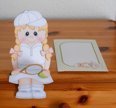 3D on the Shelf Card Kit - Little Tennis Girl Lexi by Joan Prince