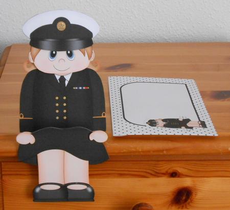 3D on the Shelf Card Kit - Navy Woman Paula by Joan Prince
