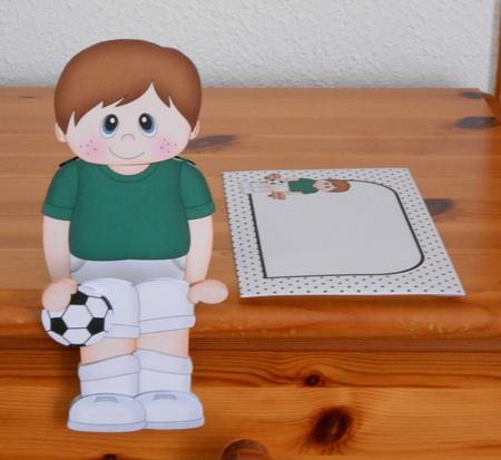 3D on the Shelf Card Kit - Little Footballer Cliff by Joan Prince