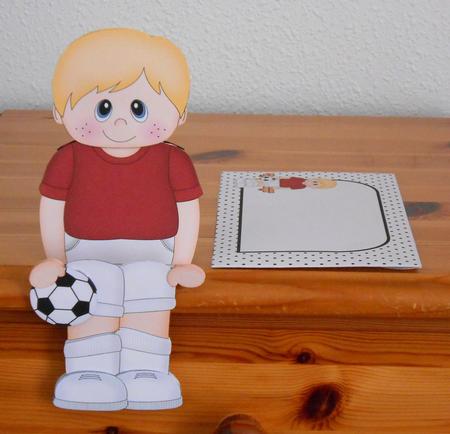 3D on the Shelf Card Kit - Little Footballer Eddie by Joan Prince