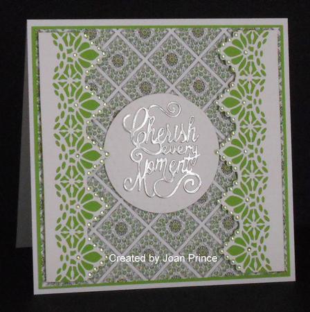 Green Art Nouveau Patterns - Set of 12 Backing Papers by Joan Prince