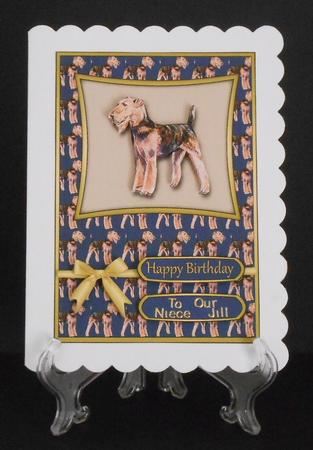 Airedale Terrier (blue) by Joan Prince