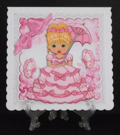 As Pretty as a Picture All Dressed in Pink with Butterflies by Joan Prince