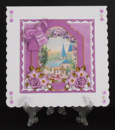 Lavender View Happy Birthday 6in Floral Step by Step by Joan Prince