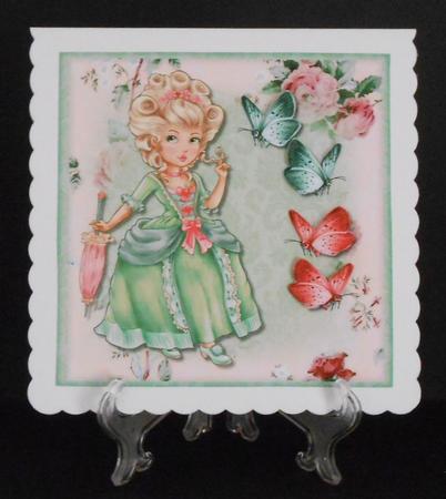Pretty Girl & Butterflies by Joan Prince