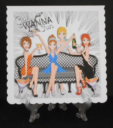Girls Just Wanna Have Fun! Party Time (silver) 8x8 Mini Kit by Joan Prince