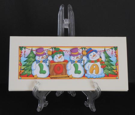 Snowmen Names Large Dl - Lola by Joan Prince
